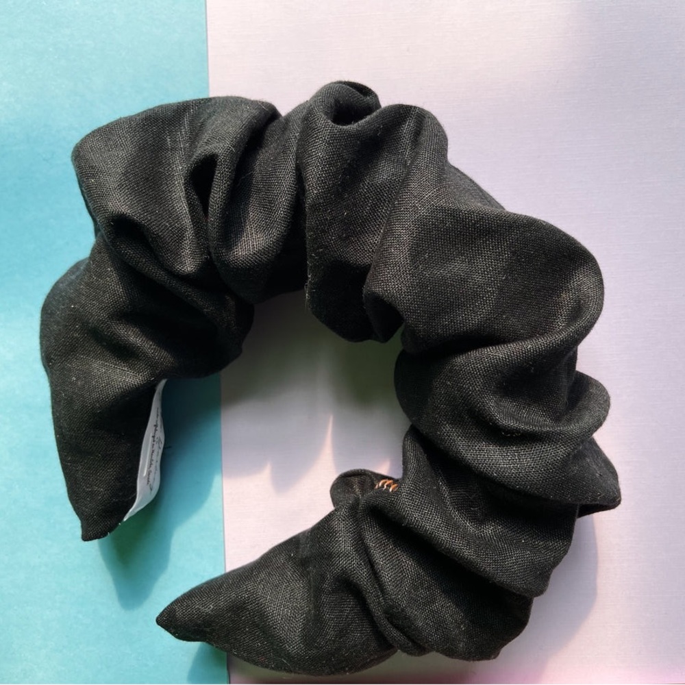 Hello Darling Linen Headband Crown - Black